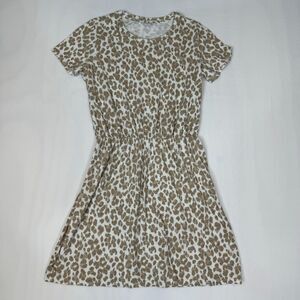 Old Navy Dress Womens Size‎ M Leopard Pring Short Sleeve Round Neck Casual
